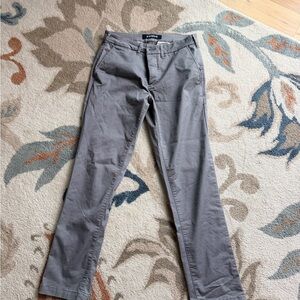 Express Men’s Gray Straight Chino Pants